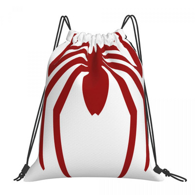 Roșu Spider Genți cu șnur Rucsacuri Geantă cu șnur Rucsac pentru bărbați Genți cu șnur