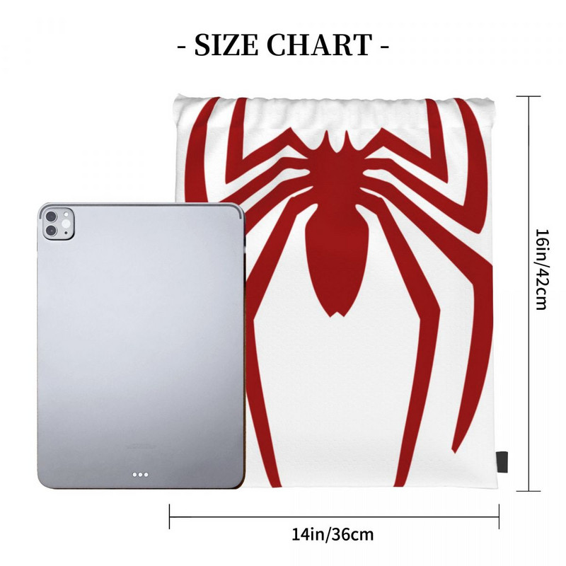 Roșu Spider Genți cu șnur Rucsacuri Geantă cu șnur Rucsac pentru bărbați Genți cu șnur