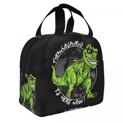 T-Rex Skeleton Dino izolēta pusdienu soma ūdensnecaurlaidīga termiskā dzesētāja dinozauru apdruka Bento kaste sievietēm bērniem skolas pārtikas somas