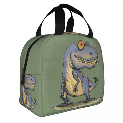 T-Rex Skeleton Dino izolēta pusdienu soma ūdensnecaurlaidīga termiskā dzesētāja dinozauru apdruka Bento kaste sievietēm bērniem skolas pārtikas somas