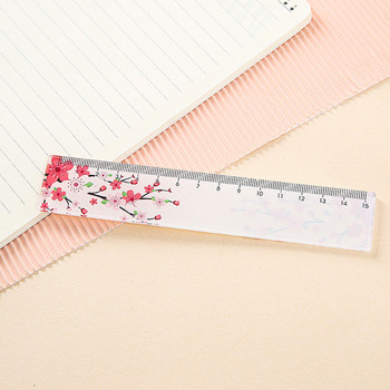 Flowers Ruler Σχολικά Είδη Kawaii Stationery Papeleria Διαφανή Χαριτωμένα Χαρτικά Regla Σχολικοί Κανόνες 15cm Εργαλείο σχεδίασης