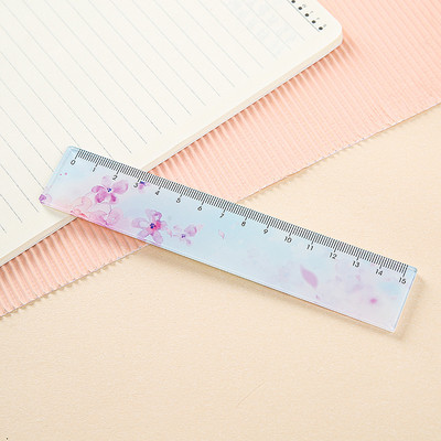 Flowers Lenjir Školski pribor Kawaii dopisnice Papeleria Transparent Cute dopisnice Regla School Rules 15cm alat za crtanje