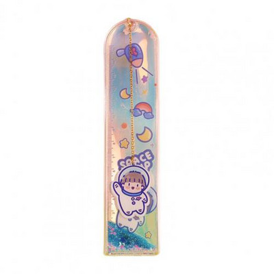 Χάρακας Quicksand σελιδοδείκτης Glitter Χάρακας Χαριτωμένος PVC ευρείας εφαρμογής Παιδικός χάρακας σχεδίασης με λάδι άμμου 2021