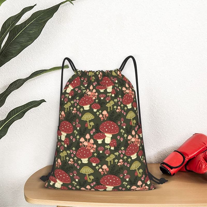 Sēņu aukliņu mugursoma vīriešiem Sieviešu sporta somas Neilona auklu maiss Ūdensizturīgs muguras maiss ar kabatām