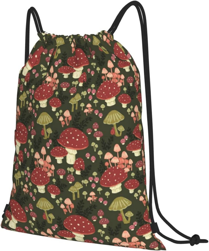 Sēņu aukliņu mugursoma vīriešiem Sieviešu sporta somas Neilona auklu maiss Ūdensizturīgs muguras maiss ar kabatām