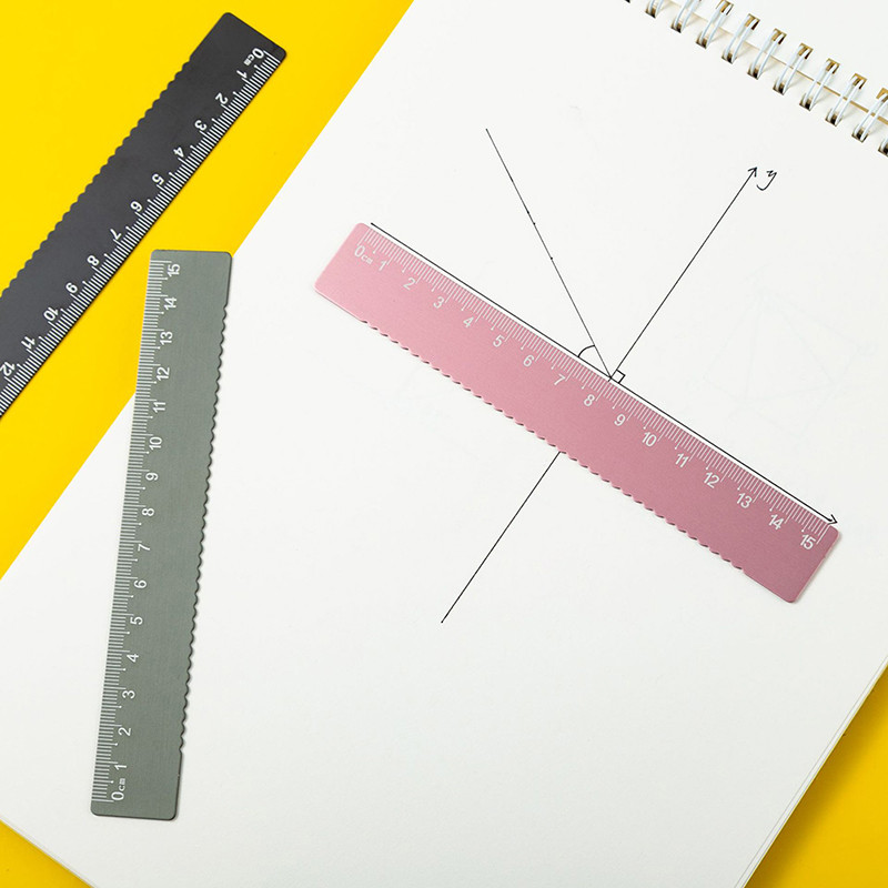 15 cm alumínium ötvözet vonalzó diák többfunkciós 15 cm vonalzó Kawaii tartozékok Escritorio Scuola Accessori Cancelleria
