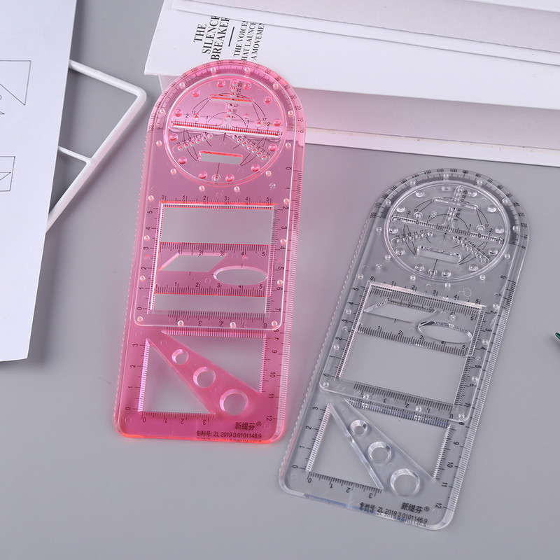 Geometrikus vonalzó tanulók forgatható matematikai ellipszis kör rajzoló eszközök Sokoldalú rajzoló mérőeszköz iskolák számára