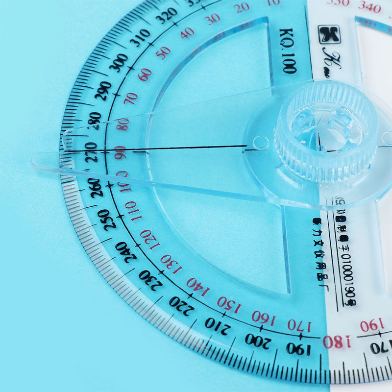 Vastupidav koolikontori 360-kraadine joonistustarvikute joonlaud mõõteriista nurganurga osuti