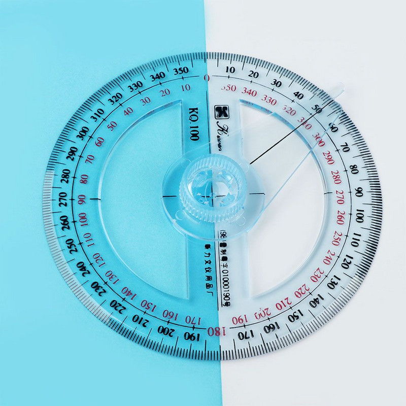 Vastupidav koolikontori 360-kraadine joonistustarvikute joonlaud mõõteriista nurganurga osuti