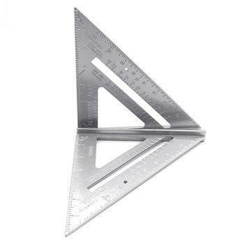 Τρίγωνος χάρακας 7 ιντσών από κράμα αλουμινίου Τρίγωνο γωνιακό μοιρογνωμόνιο Μετρητής χάρακα Ξυλουργική γραμμή εργαλείων γραφέας & χάρακας οδηγός πριονιού