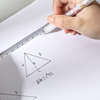 Απλό διαφανές τριγωνικό ίσιο χάρακα Kawaii Tools Stationery Cartoon Σχέδιο Δώρο Γραφείο Σχολείο Μέτρηση
