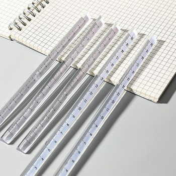 Проста прозрачна триъгълна права линийка Kawaii Инструменти Канцеларски материали Карикатура Рисуване Подарък Офис Училище Измерване