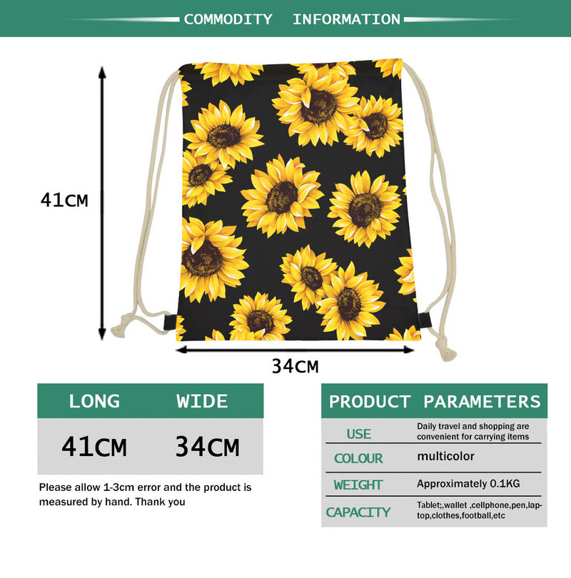 Veseli i svijetli Božić Ruksak s traperom s printom medicinske sestre Traper Izdržljive putne torbe 3D Djed Božićnjak Torbe sa špagom za penjanje Mochila