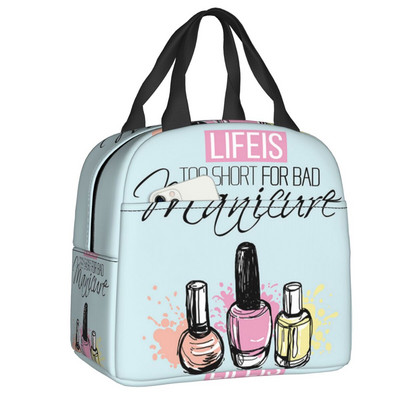 Nagų studija ir manikiūras izoliuotas pietų krepšys stovyklavimo kelionių manikiūrininkui dovanų daugkartinis terminis aušintuvas Bento Box moteriškas vaikams