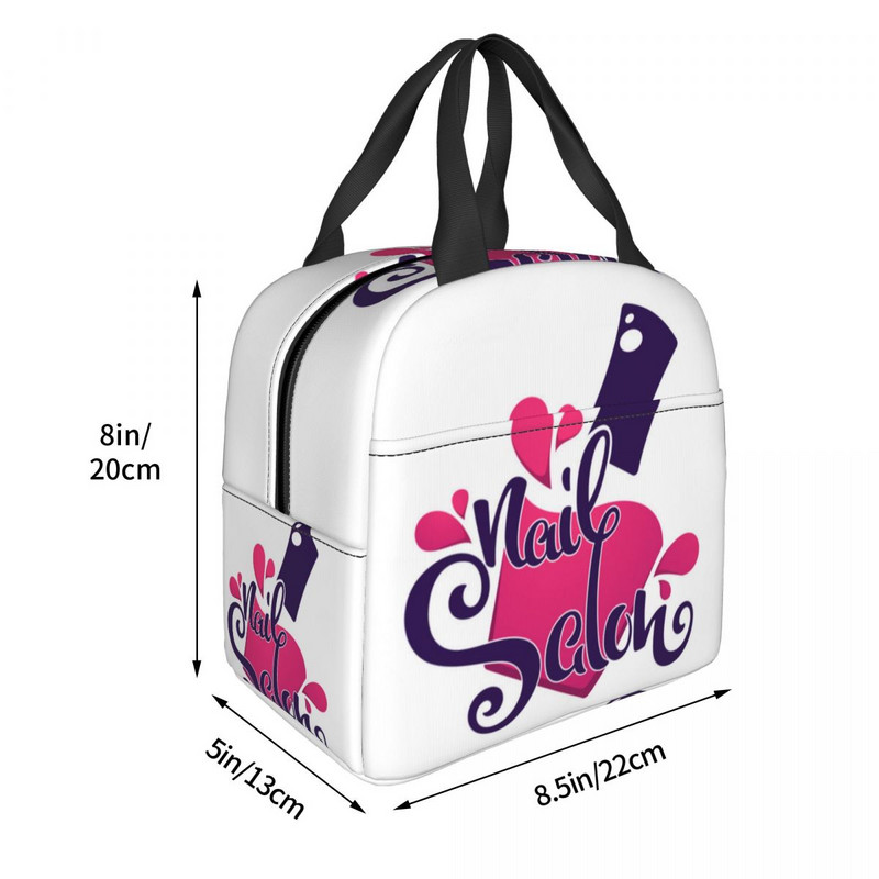 Nagų studija ir manikiūras izoliuotas pietų krepšys stovyklavimo kelionių manikiūrininkui dovanų daugkartinis terminis aušintuvas Bento Box moteriškas vaikams