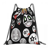 Kiss Band uzorak - crne vrpce Torbe Ruksaci Dječja torba Platnene torbe Torba Ruksak Dječja torba Ruksak