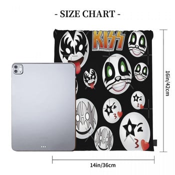 Kiss Band Pattern - Μαύρες τσάντες με κορδόνια Τσάντες πλάτης Παιδική τσάντα υφασμάτινες τσάντες Τσάντα τσάντα τσάντα πλάτης Παιδική τσάντα τσάντα πλάτης