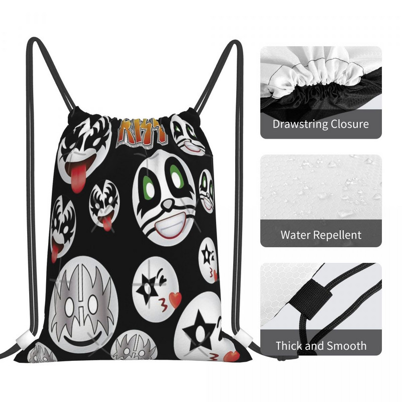 Kiss Band uzorak - crne vrpce Torbe Ruksaci Dječja torba Platnene torbe Torba Ruksak Dječja torba Ruksak