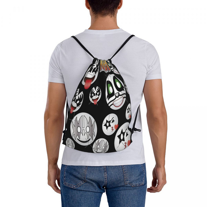 Kiss Band uzorak - crne vrpce Torbe Ruksaci Dječja torba Platnene torbe Torba Ruksak Dječja torba Ruksak