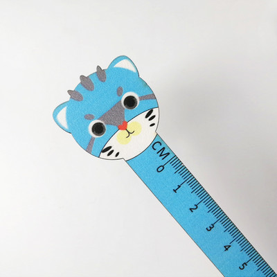1Pcs Cartoon Cat Lenjir Kawaii Patchwork Lenjir Pravila za izradu nacrta Školski pribor 15CM