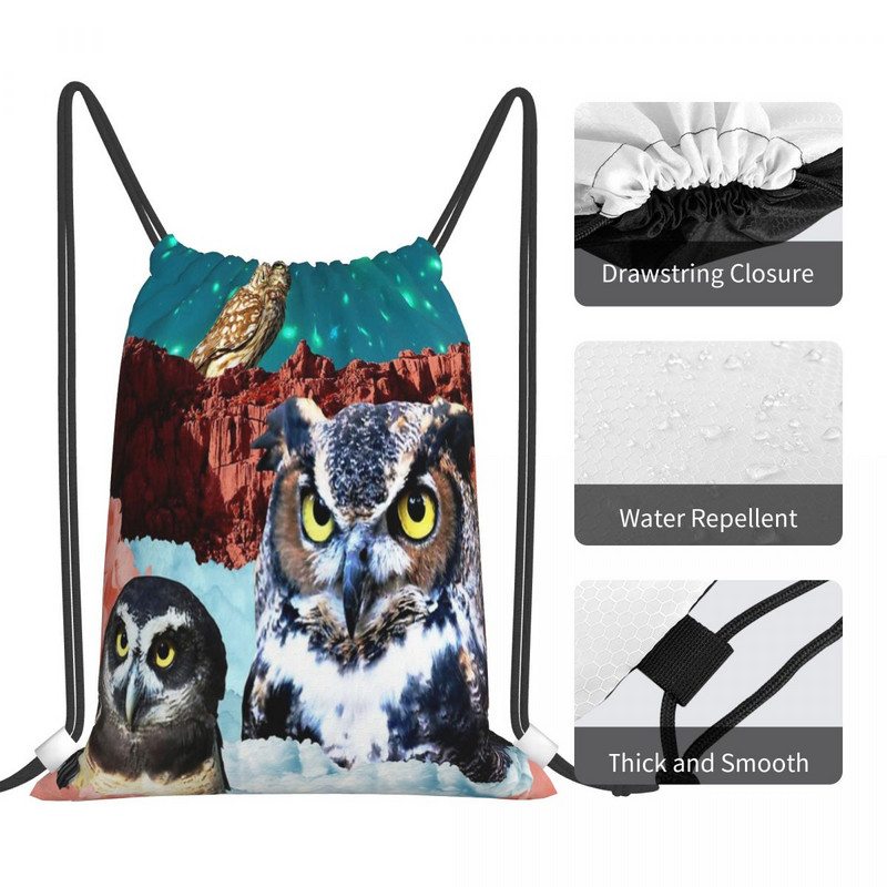 Kindly Owl Gods Of The Red Mesa húzózsinór táskák hátizsákok tasaktáska férfi kézitáska válltáska kis szövettáska