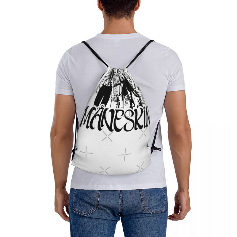 Maneskin Rock Band MNeskin 3 Torbe s uzicom Ruksaci Torba Torba od tkanine Torbe na rame Torba Ruksak s uzicom