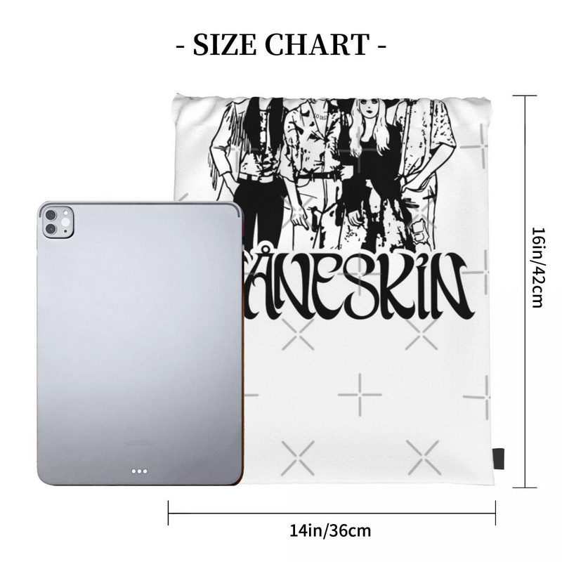 Maneskin Rock Band MNeskin 3 Torbe s uzicom Ruksaci Torba Torba od tkanine Torbe na rame Torba Ruksak s uzicom