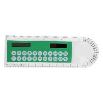 L43D Practical Solar Calculator 10cm Angle /Stright Ruler 3 in 1 Pocket Size Plastic
