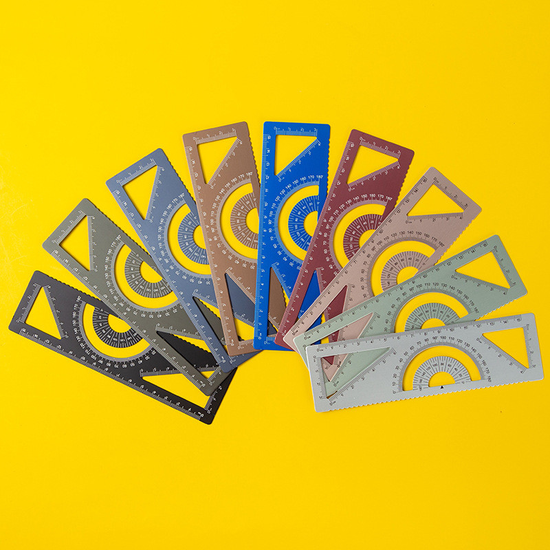 L-kvadrat višenamjenski set ravnala od legure aluminija za slikanje Uredski pribor za učenje Kutomjer