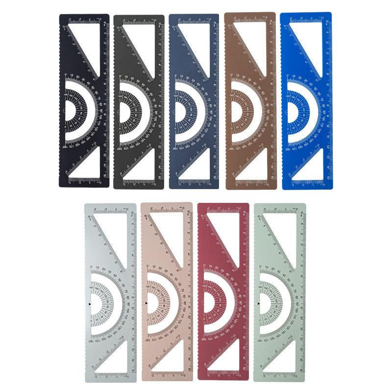 L-kvadrat višenamjenski set ravnala od legure aluminija za slikanje Uredski pribor za učenje Kutomjer