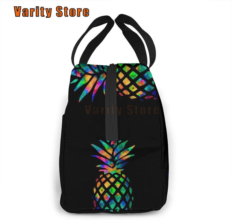 Ljetno voće Rainbow Ananas torba za ručak za žene Djevojke Izolirana dječja piknik torbica Termalna torba za hlađenje Bento Large Meal Prep