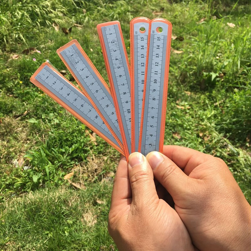 Metalno ravno ravnalo od nehrđajućeg čelika 15 cm CM inčna ljestvica Alat za mjerenje Umjetnik Učenik crtanje Uredski školski pribor Poklon