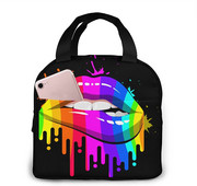 Rainbow LGBT Pride Lips Torba za ručak Torba Torba Izolirani organizator Torba za držač ručka za putovanja Posao Škola Rad Vježbanje na otvorenom