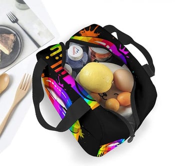 Τσάντα μεσημεριανού γεύματος Rainbow LGBT Pride Lips Tote Bag Insulated Organizer Τσάντα θήκης μεσημεριανού γεύματος για ταξίδια Εργασία Σχολική προπόνηση σε εξωτερικούς χώρους