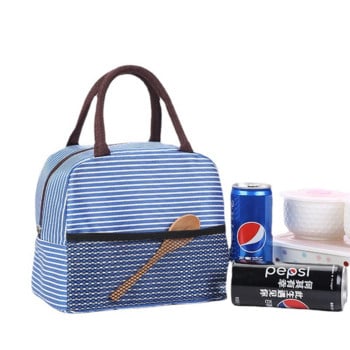 2023 New Style Functional Pattern Cooler Lunch Box Φορητό θερμομονωμένο καμβά τσάντα αποθήκευσης πικ-νικ για γυναίκες, παιδιά