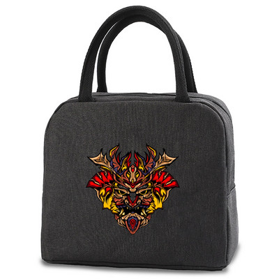 Prijenosna torba za ručak za žene Izolirana platnena torba za hlađenje Termalna torba za hranu Dječje torbe za piknik Torbe za ručak za posao Monster uzorak