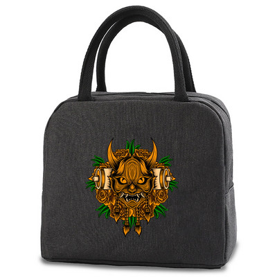 Prijenosna torba za ručak za žene Izolirana platnena torba za hlađenje Termalna torba za hranu Dječje torbe za piknik Torbe za ručak za posao Monster uzorak