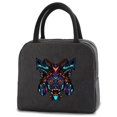 Prijenosna torba za ručak za žene Izolirana platnena torba za hlađenje Termalna torba za hranu Dječje torbe za piknik Torbe za ručak za posao Monster uzorak