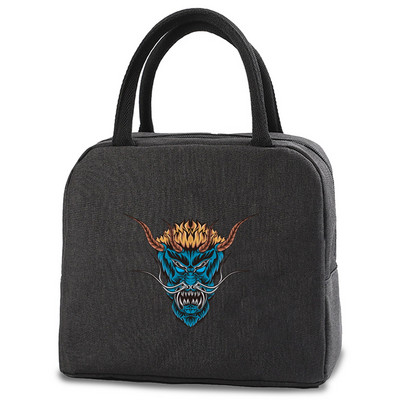 Prijenosna torba za ručak za žene Izolirana platnena torba za hlađenje Termalna torba za hranu Dječje torbe za piknik Torbe za ručak za posao Monster uzorak