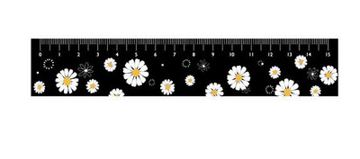 16 cm svježeg stila Tratinčica Flowers Ins Akrilno ravno ravnalo Korejska mjerna ravnala za studente Scrapbooking Diy pribor