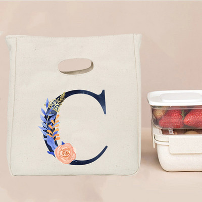 Εκτύπωση επιστολής Φορητή τσάντα μεσημεριανού γεύματος Θερμομόνωση Bento Box Totes Ψυγείο γραφείου Δοχείο αποθήκευσης τροφίμων Σχολικές τσάντες για πικνίκ