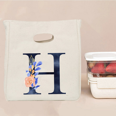 Εκτύπωση επιστολής Φορητή τσάντα μεσημεριανού γεύματος Θερμομόνωση Bento Box Totes Ψυγείο γραφείου Δοχείο αποθήκευσης τροφίμων Σχολικές τσάντες για πικνίκ