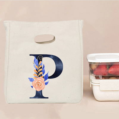 Εκτύπωση επιστολής Φορητή τσάντα μεσημεριανού γεύματος Θερμομόνωση Bento Box Totes Ψυγείο γραφείου Δοχείο αποθήκευσης τροφίμων Σχολικές τσάντες για πικνίκ