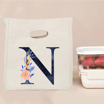 Εκτύπωση επιστολής Φορητή τσάντα μεσημεριανού γεύματος Θερμομόνωση Bento Box Totes Ψυγείο γραφείου Δοχείο αποθήκευσης τροφίμων Σχολικές τσάντες για πικνίκ