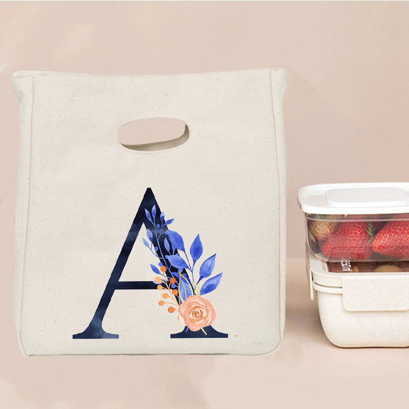 Εκτύπωση επιστολής Φορητή τσάντα μεσημεριανού γεύματος Θερμομόνωση Bento Box Totes Ψυγείο γραφείου Δοχείο αποθήκευσης τροφίμων Σχολικές τσάντες για πικνίκ