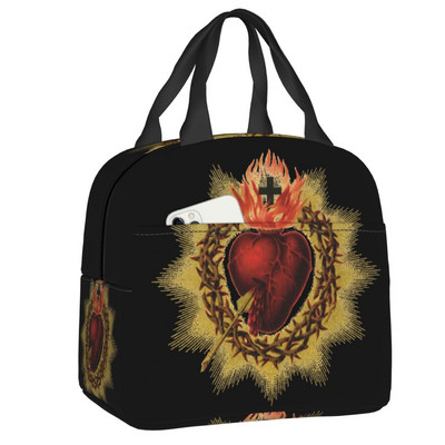 Torba za ručak Presvetog Srca Isusovog Ženske katoličke kršćanske toplinski izolirane kutije za ručak za djecu Torbe za hranu za školsku djecu