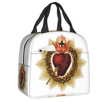 Torba za ručak Presvetog Srca Isusovog Ženske katoličke kršćanske toplinski izolirane kutije za ručak za djecu Torbe za hranu za školsku djecu