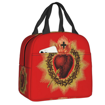 Torba za ručak Presvetog Srca Isusovog Ženske katoličke kršćanske toplinski izolirane kutije za ručak za djecu Torbe za hranu za školsku djecu