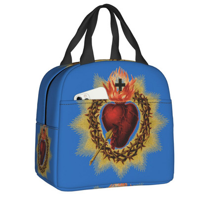 Torba za ručak Presvetog Srca Isusovog Ženske katoličke kršćanske toplinski izolirane kutije za ručak za djecu Torbe za hranu za školsku djecu