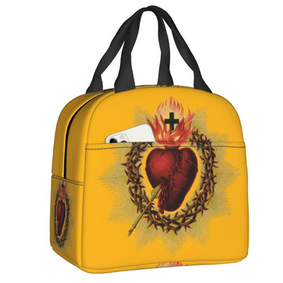 Torba za ručak Presvetog Srca Isusovog Ženske katoličke kršćanske toplinski izolirane kutije za ručak za djecu Torbe za hranu za školsku djecu